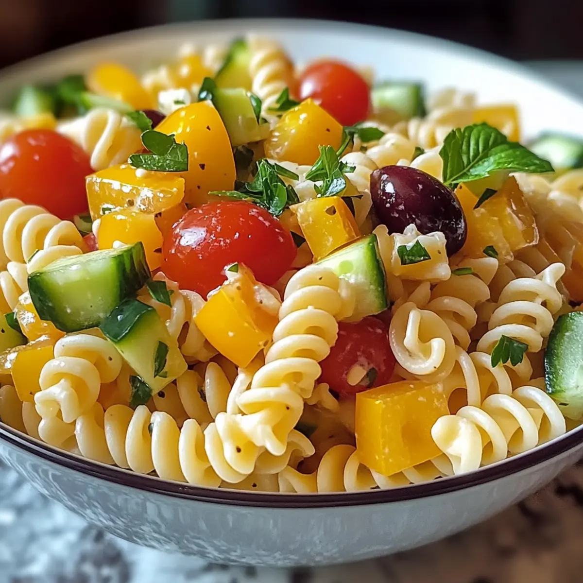 Einfacher Kalter Nudelsalat fA¼r den Sommer SpaA ounldl